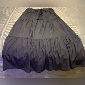 Renata Gasparian Jean Maxi Skirt